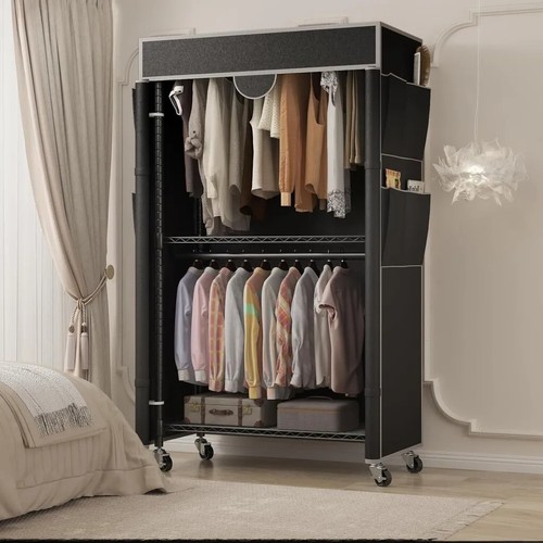 Clothes rack with cover heavy - with,
